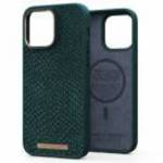 Njord Salmon Leather Magsafe Case iPhone 14 Pro Max Jord | Dark Green fotó