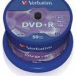 DVD+R lemez, AZO, 4, 7GB, 16x, 50 db, hengeren, VERBATIM fotó