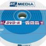 DVD-R lemez, 4, 7 GB, 16x, 10 db, zsugor csomagolás, MYMEDIA (by VERBATIM) fotó