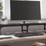 vidaXL fekete szerelt fa monitorállvány 105 x 23 x 15, 5 cm fotó