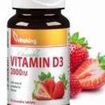 Vitaking D vitamin 2000NE eper ízű rágótabletta 90 db fotó