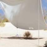 vidaXL szürke strandnapernyő homokrögzítőkkel 214 x 236 cm fotó