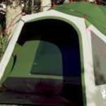 vidaXL 3 személyes zöld kupola alakú felugró kempingsátor fotó