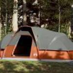 vidaXL 9 személyes narancssárga vízálló kupolás családi sátor fotó