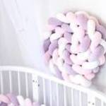 Foxy Baby Puha fonott rácsvédő 200 cm - Fehér-Rózsaszín-Lila fotó