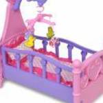 vidaXL Rózsaszín + lila gyerek játék babaágy fotó