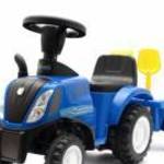 Gyerek jármű traktor utánfutóval és szerszámokkal Baby Mix New Holland kék - BABY MIX fotó