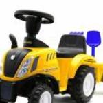 Gyerek jármű traktor utánfutóval és szerszámokkal Baby Mix New Holland sárga - BABY MIX fotó