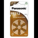 Panasonic 1.4V PR312L/6LB Cink-levegő hallókészülék elem (6db / csomag) (PR-312(41)/6LB) (PR-312(... fotó