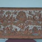 antik indonéz Indonézia Jáva Bali festett batik sok alakos kép. Ramayana eposz Szita királyné fotó