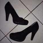 hibátlan állapotú NELSON velúrszerű borítású, fekete színű, magassarkú, elegáns női cipő, 36-os fotó