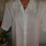 Újszerű 48-50-s hímzett, fehér, ing blúz, tunika. fotó