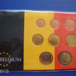 BELGIUM 1 EURO CENT - 2 EURO 1999-2004 VEGYES 8 DARABOS SOR ! RITKA! KÉT BIMETÁLLAL! fotó