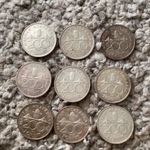 Kilenc darab ezüst 200 forint 1992 fotó