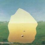kész kép feszítőkeretben, Vászonkép, Magritte, Absztrakt, Mező, Labda, Folt, ingyen posta, 50x63 fotó