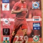 Steven Gerrard Liverpool Expert focis kártya Panini Adrenalyn XL UEFA Champions League 2014-15 fotó