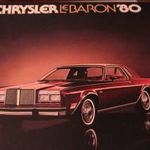 Chrysler Le Baron 4 db eredeti vastag gyári prospektusa. Ötvenéves prospektus szett 461 fotó