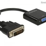 DeLock DVI-D (Dual Link) (24+1) male > VGA female Adapter Black 65658 fotó
