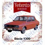 Veterán autós poháralátét - Dacia 1300 piros fotó