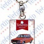 Veterán autós kulcstartó - Dacia 1300 piros fotó