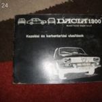 Dacia 1300 kezelési és karbantartási könyv fotó