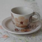 Retro porcelán kávés csésze + alj fotó