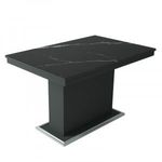 FL-NEW-DM üveglapos étkezőasztal fekete márvány 120 fotó