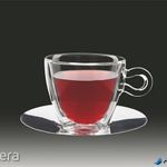 Teás csésze rozsdamentes aljjal, duplafalú üveg, 30cl, 2db-os szett, 'Thermo' fotó