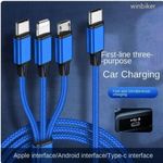3IN1 mobiltelefon töltő kábel adatkábel töltőkábal USB C Lightning Type C = KIÁRUSÍTÁS = 1FT NMÁ fotó