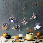 Halloween-i dekoráció szett - 6 féle motívum - csillogó spriál akasztóval fotó