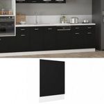 fekete szerelt fa mosogatógép-panel 45 x 3 x 67 cm fotó