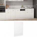 fehér szerelt fa mosogatógép-panel 45 x 3 x 67 cm fotó