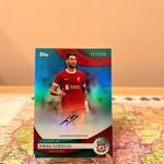 Szoboszlai Dominik Topps Liverpool FC Team Set /250 aláírt számozott foci kártya fociskártya fotó
