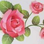 Rózsák dekorációs falmatrica 32x69cm fotó