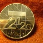 Hollandia nagy nikkel 2 1/2 gulden 2000 aUNC fotó