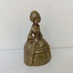 Antik rokokó hölgy sárgaréz harang cseléd csengő 559 8940 fotó