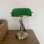 Zöld vintage / retro stílusú asztali lámpa fotó