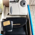 régi Praktica D 500 fényképezőgép kamera dobozában leírás tok memóriakártya számla fotó