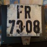 Régi veteránautóra rendszámtábla 23x21, 5cm (12) fotó