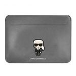 Karl Lagerfeld Saffiano Ikonik ezüst laptop táska 16" (KLCS16PISFG) fotó