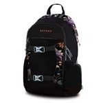 OXY BAG Zero laptoptartós diák hátizsák - 22 literes - fekete virágos fotó