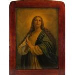 1F861 Hatalmas antik PAOLO olajnyomat Szűz Mária szent kép 120 x 90 cm fotó