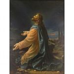 1O306 XX. századi festő : Jézus az olajfák hegyén 104 x 79 cm fotó