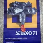 -AS259- Régi Plakát Studio 71 Fiatal Képzőművészek Kiállítása 1971. 82x57 cm fotó