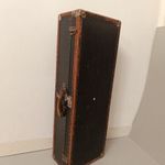 Antik bőrönd koffer jelmez film színház kellék különleges méretű megkímélt állapotú 401 8081 fotó