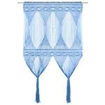 kék makramé pamutfüggöny 140 x 240 cm fotó