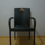 Jysk, fekete kültéri szék (Új) fotó