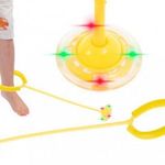 Láb hullahopp játék ugráló világító labda LED sárga fotó