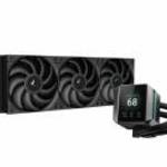 DeepCool CPU Water Cooler - MYSTIQUE 360 (max 21dB; max. 123, 09 m3/h; 3x12cm, LED kijelző, fekete) - fotó