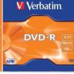 DVD-R lemez, AZO, 4, 7GB, 16x, 1 db, normál tok, VERBATIM fotó